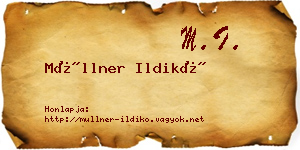 Müllner Ildikó névjegykártya